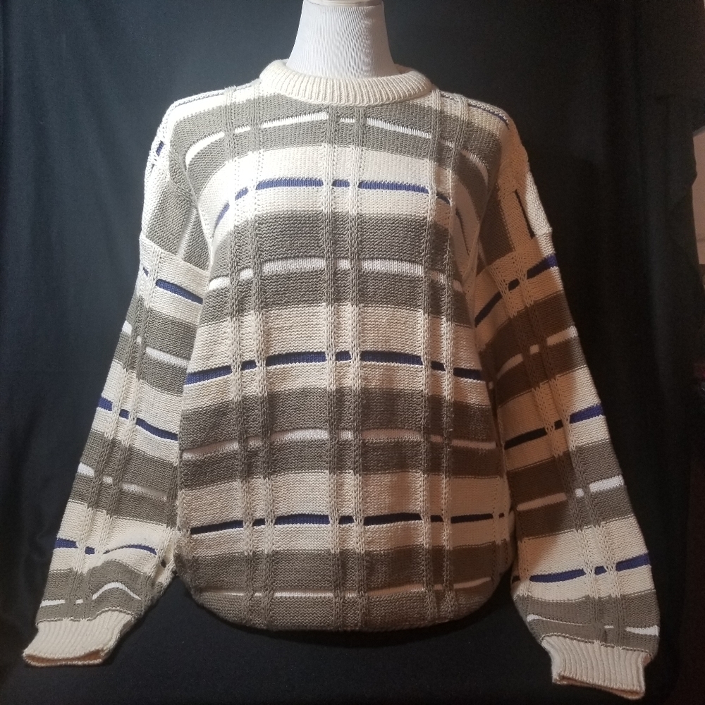Vintage 80s Pendleton 100% cotton Dad Sweater